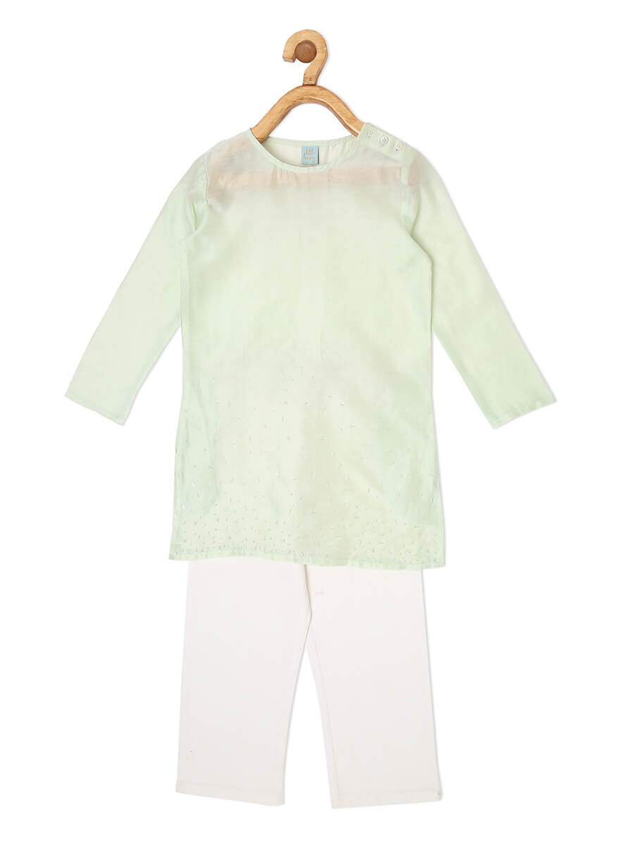 MINT GREEN KURTA PYJAMA SET