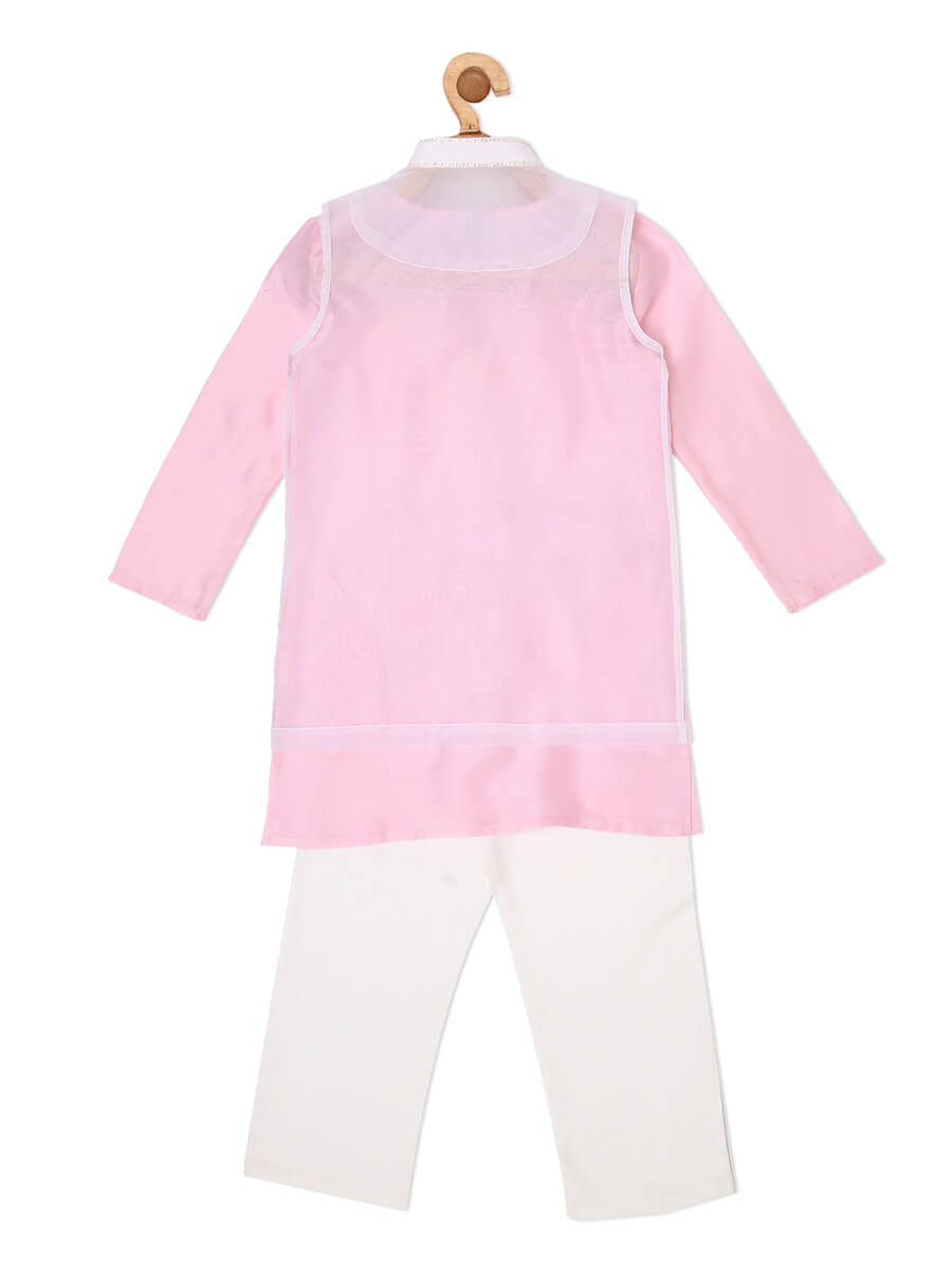 BUBBLE PINK KURTA PYJAMA WITH PEE A BOO BANDI