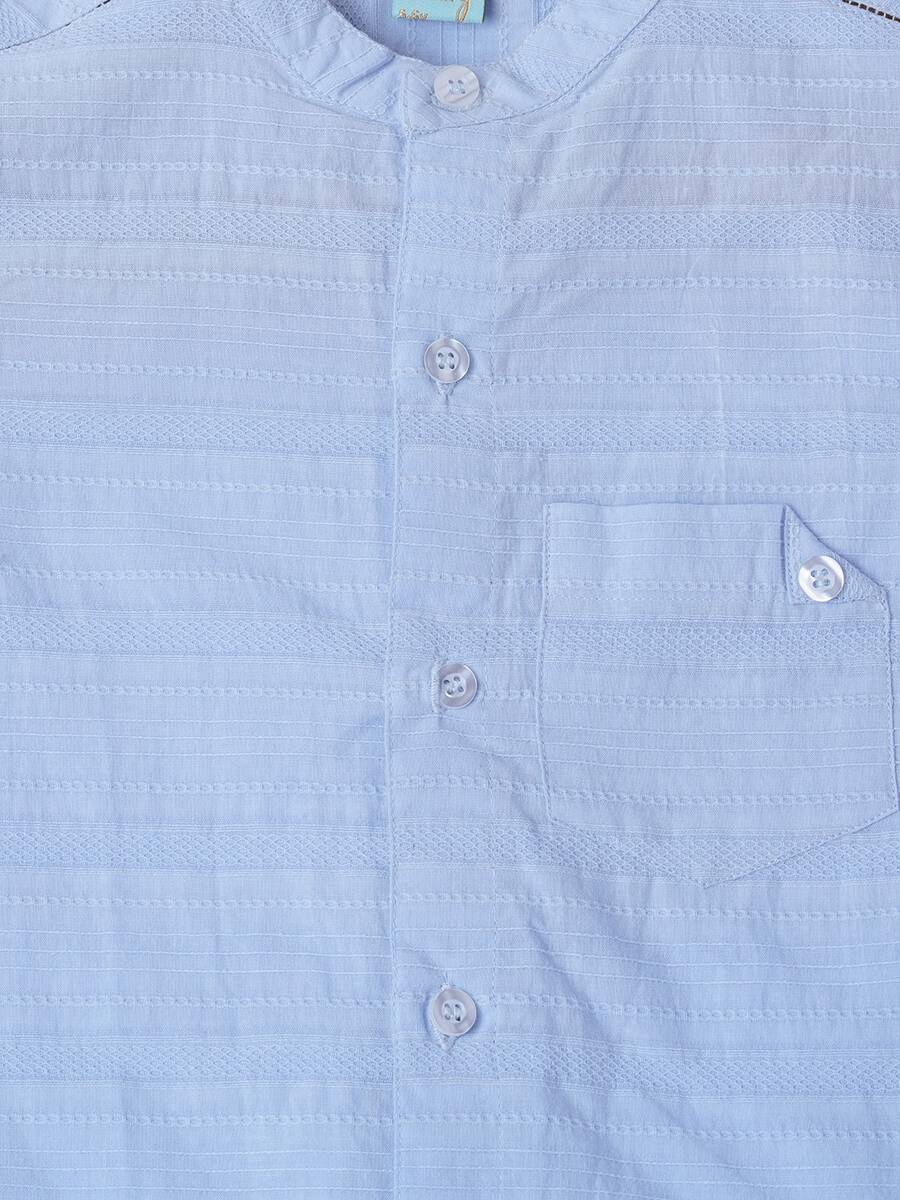 MANDARIN COLLAR DRESSY SHIRT