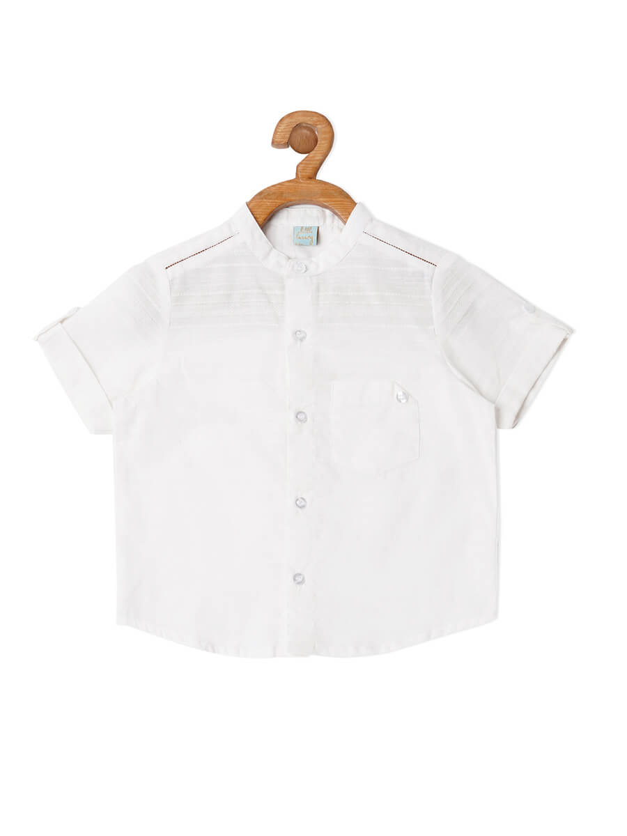 MANDARIN COLLAR DRESSY SHIRT