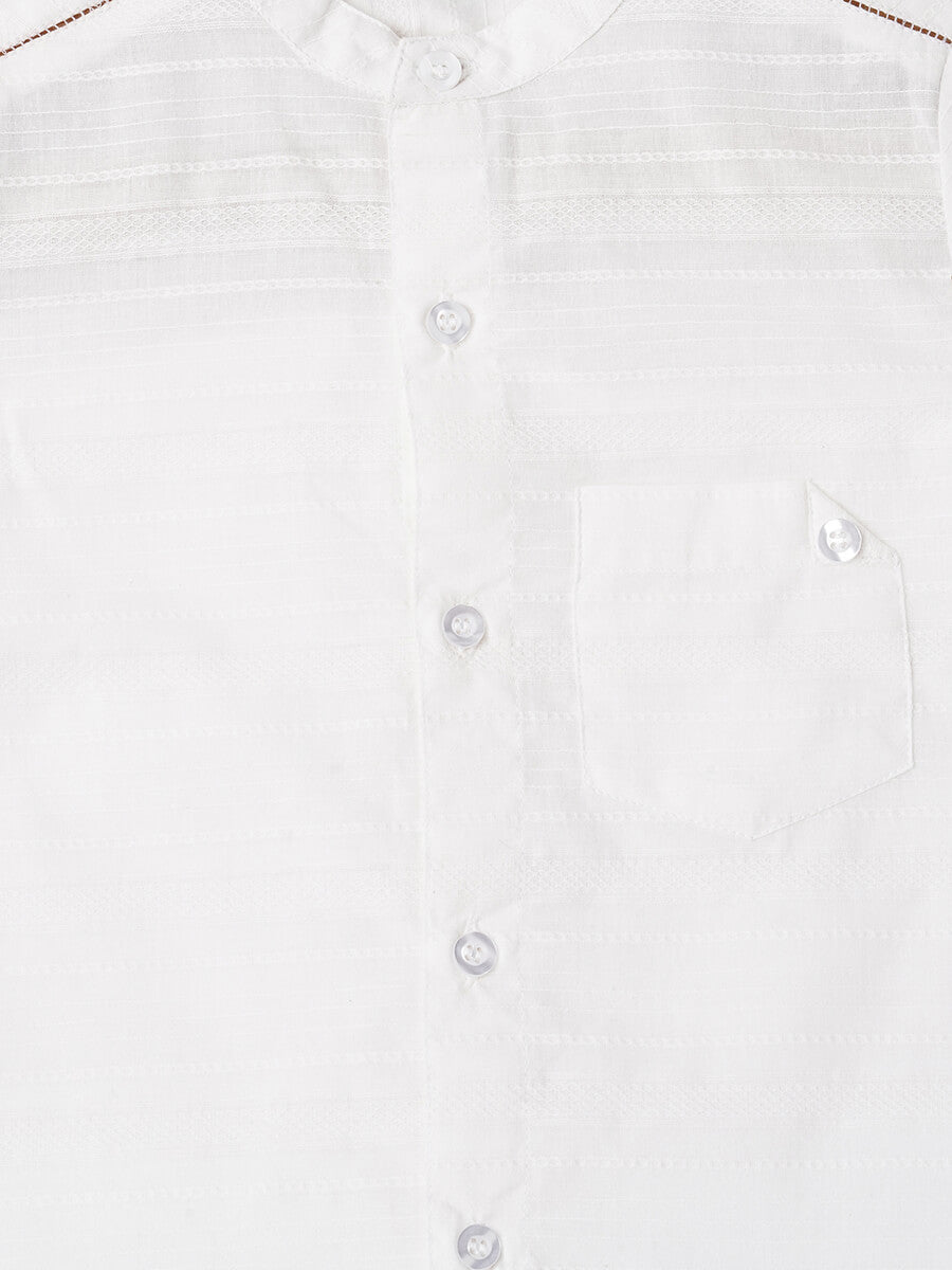 MANDARIN COLLAR DRESSY SHIRT