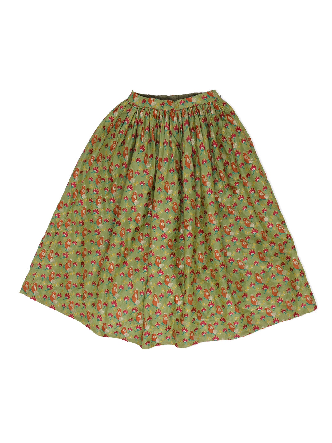 CHARTREUSE BANARASI SKIRT