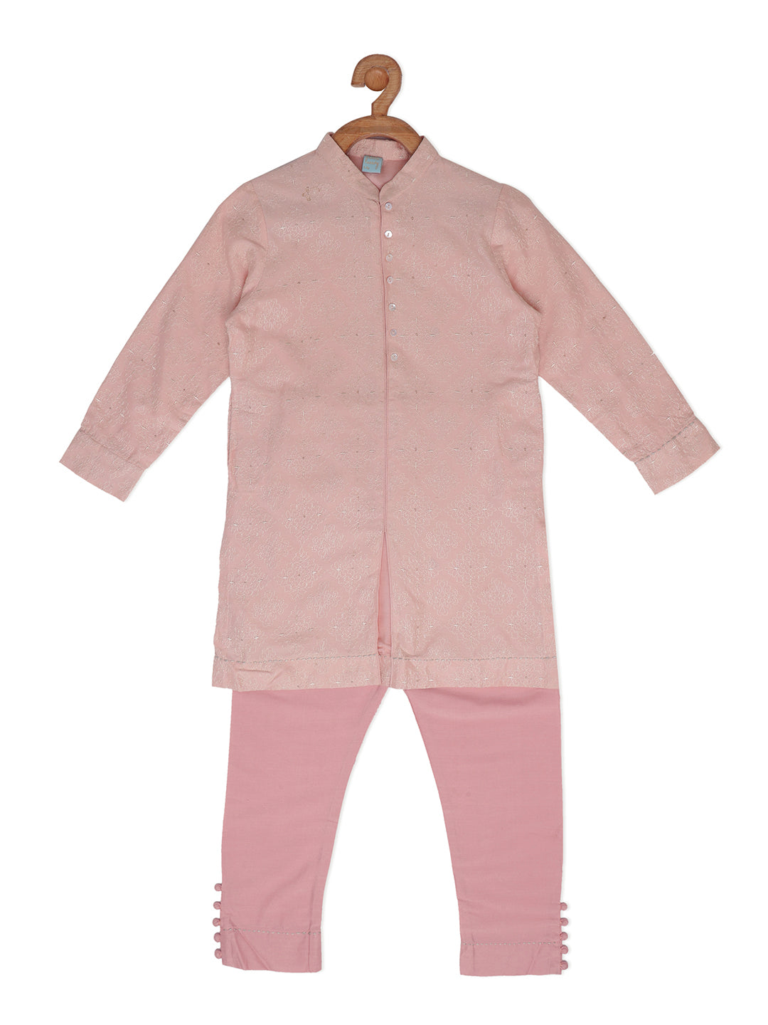 SHELL PINK KURTA PYJAMA SET