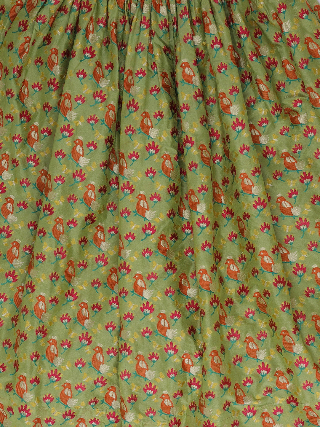 CHARTREUSE BANARASI SKIRT